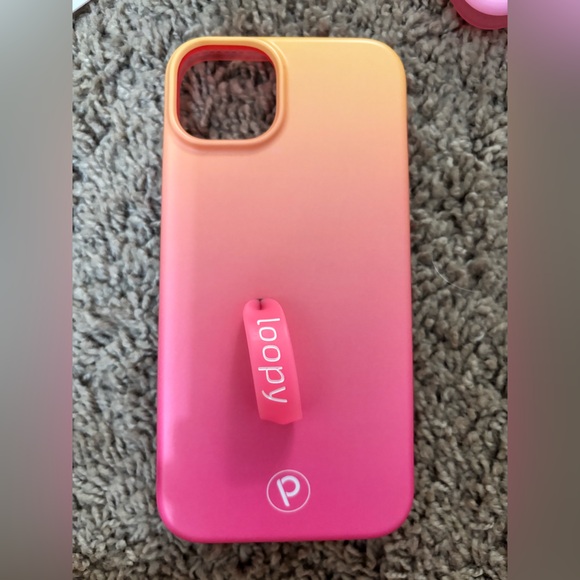 Loopy Case Vibrant Pink to Orange Phone Cover - Picture 1 of 1